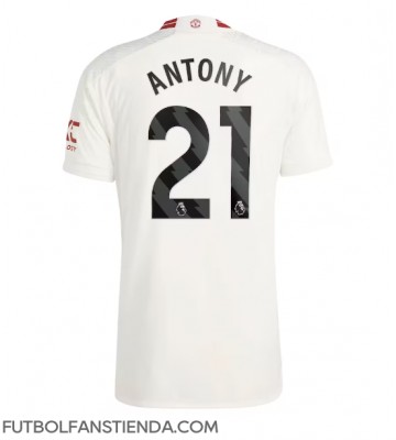 Manchester United Antony #21 Tercera Equipación 2023-24 Manga Corta